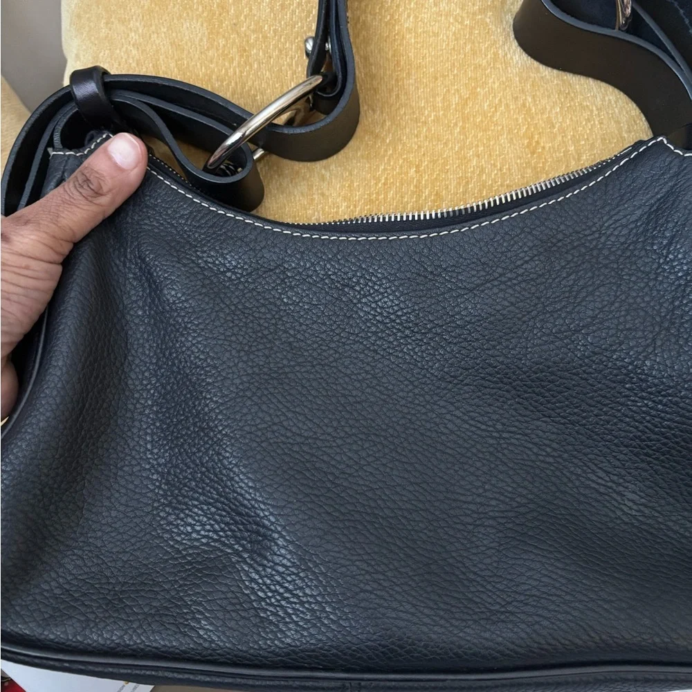 Dooney & Bourke Black Shoulder Bag with Braided Strap - Picture 4 of 10